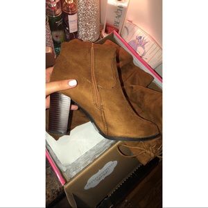 Over the Knee Camel Boots